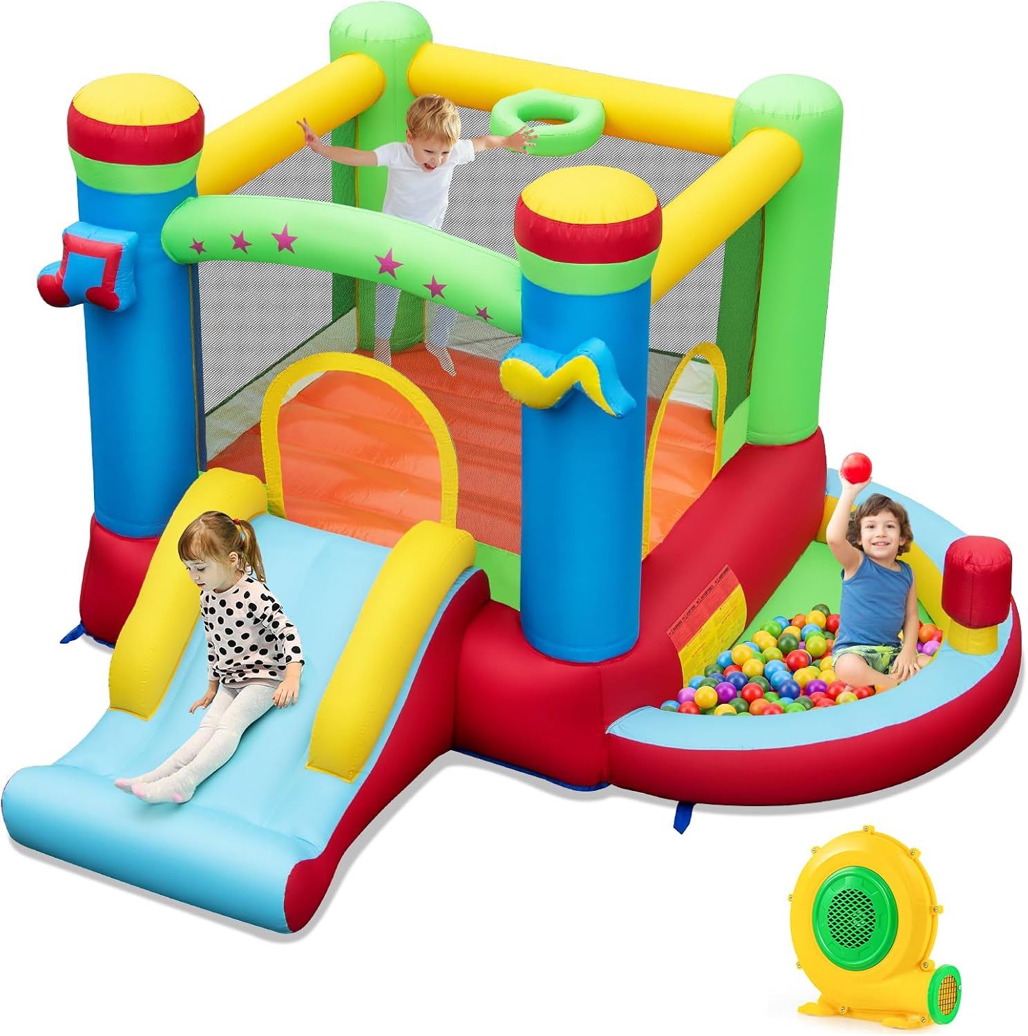 Kids Outdoor Gifts - Inflatable Bounce House with Ball Pit,