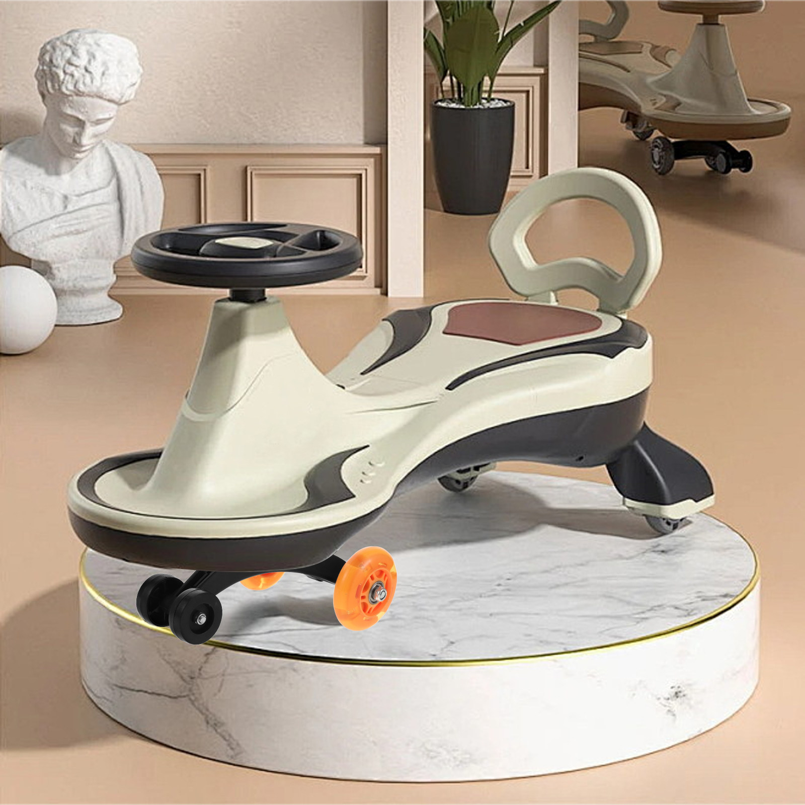 Kids Outdoor Car - Wiggle Car Front Swivel Wheels Quiet