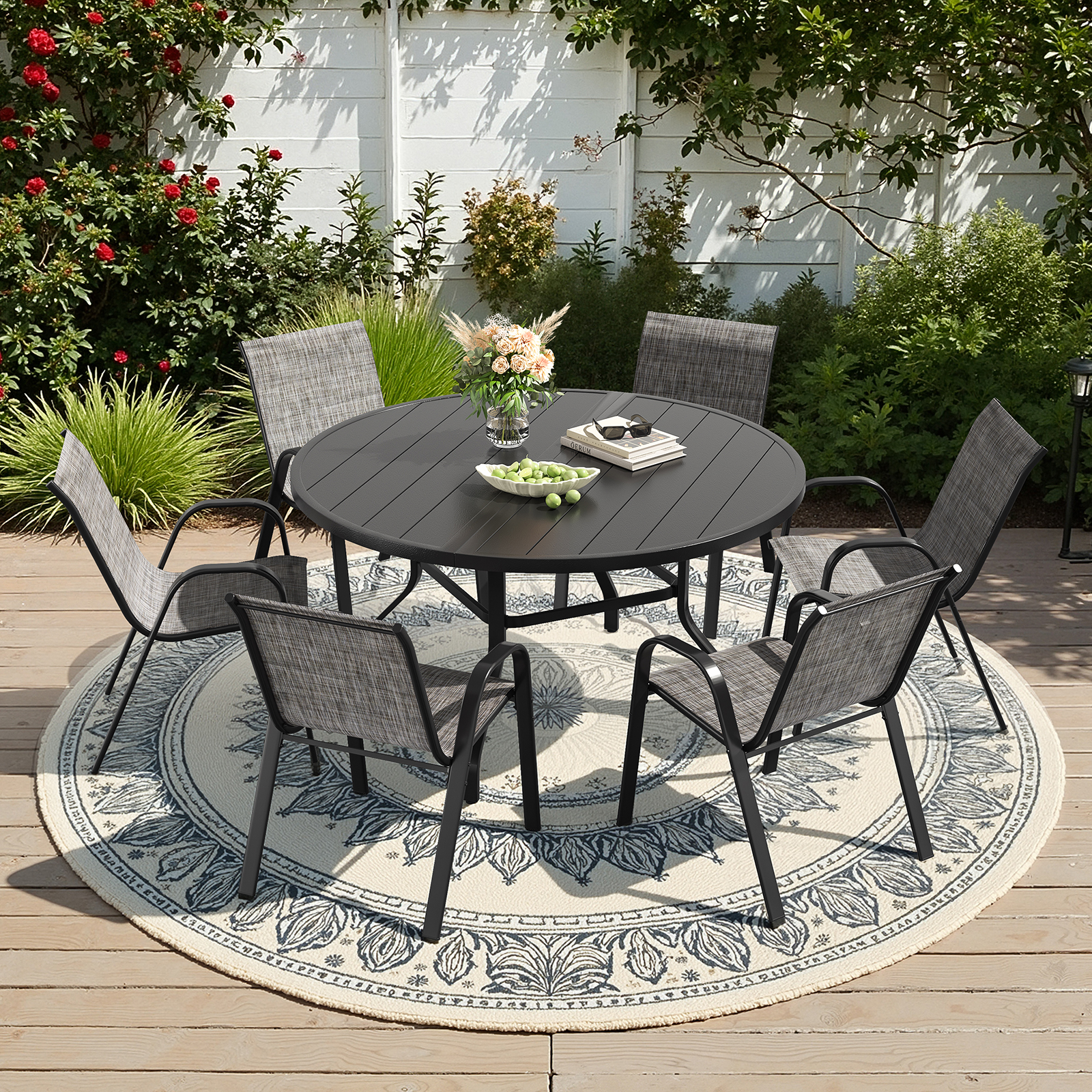 Farini 7-Piece Outdoor Dining  - مراجعة Kids Outdoor Dining Table وسعره