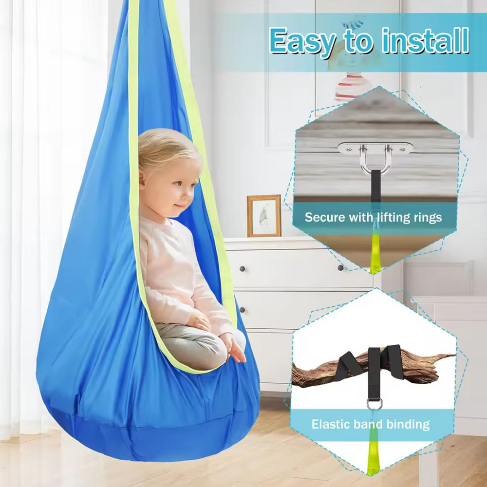 Kids Pod Swing Seat Nylon Hang - مراجعة Kids Outdoor Swing Chair وسعره