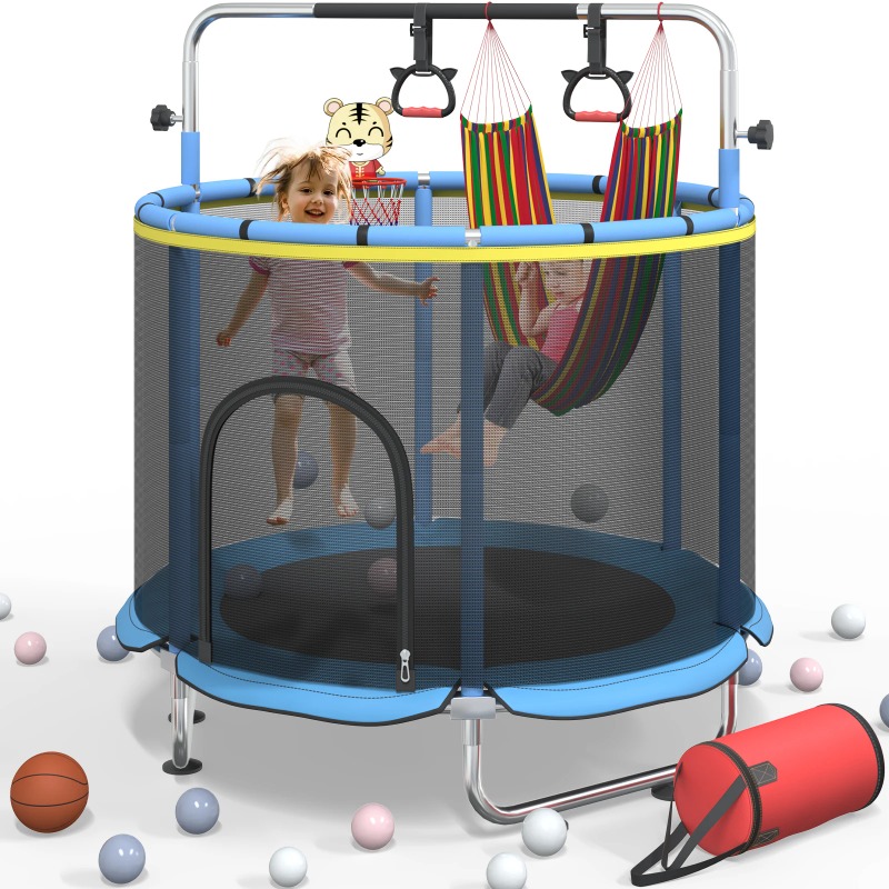 5FT Toddler Trampoline 8-in-1  - مراجعة Kids Outdoor Hammock Swing وسعره