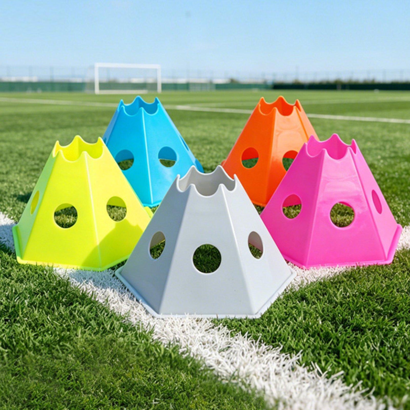 5x Soccer Cones for Training w - مراجعة Kids Outdoor Obstacle Course Equipment وسعره