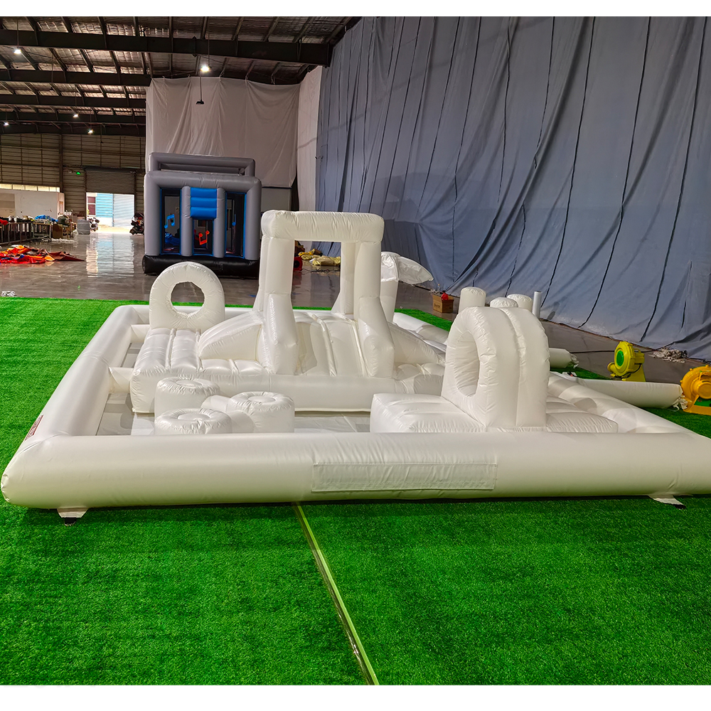 Inflatable Bouncer Water Slide - مراجعة Kids Outdoor Obstacle Course Equipment وسعره