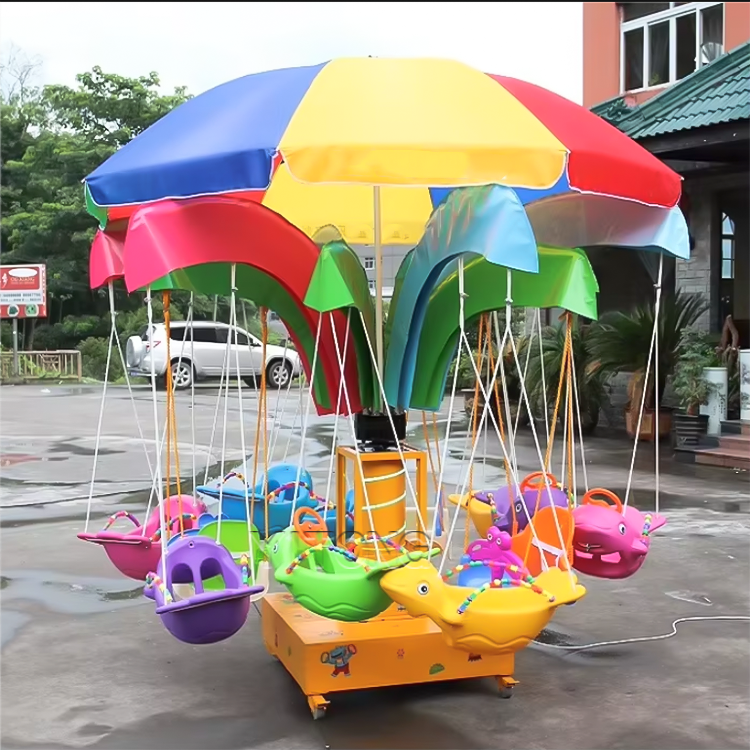 Mini Carousel Ride for Kids Ou - مراجعة Kids Outdoor Swing Chair وسعره
