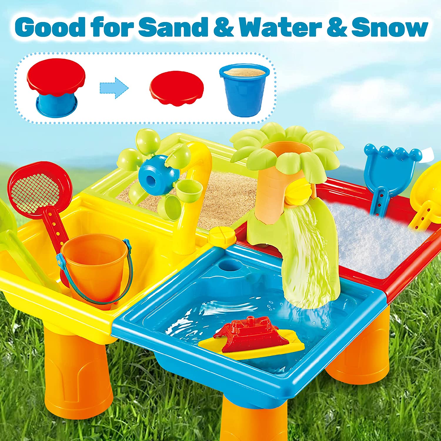 Beach Table Sand Play Toys Chi - مراجعة Kids Outdoor Water Play وسعره