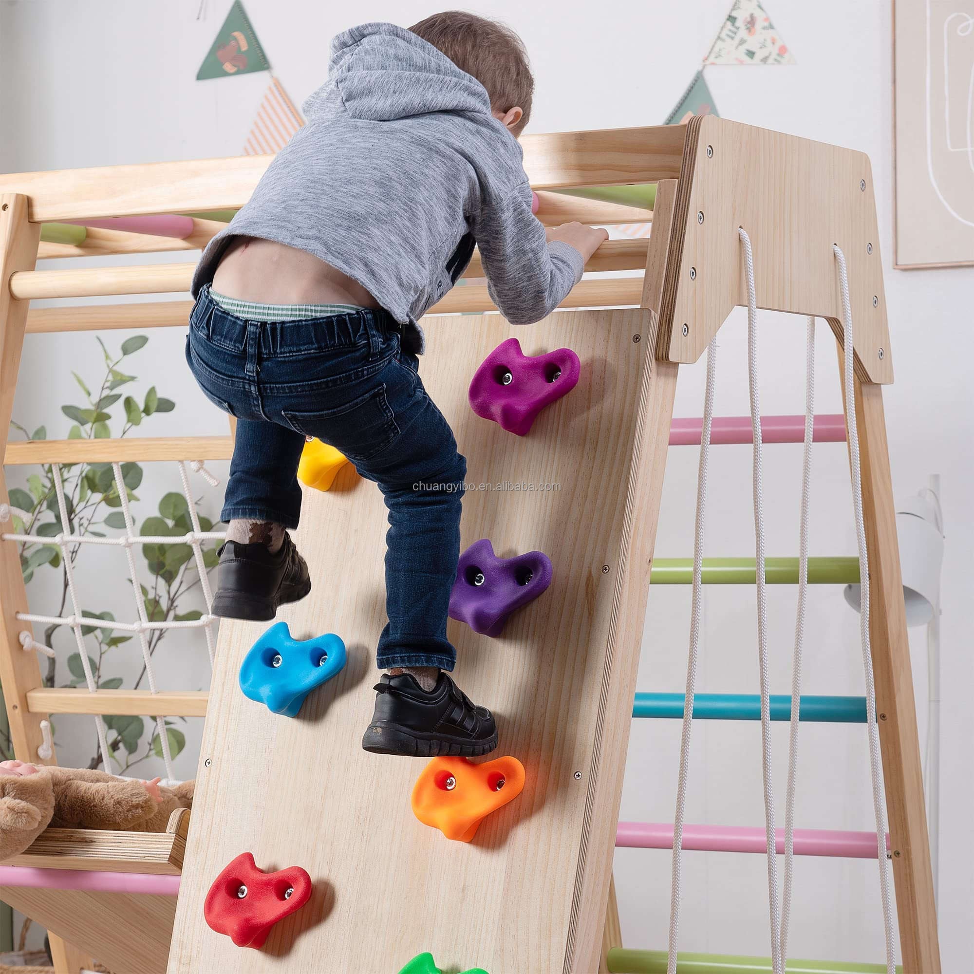 Climbing Walls Amusement Park  - مراجعة Kids Outdoor Swing And Slide وسعره