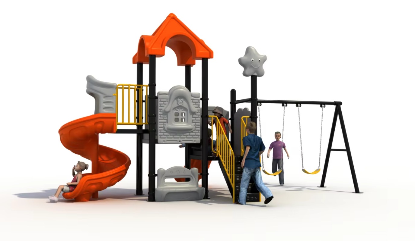 Outdoor Steel Plastic Swing Se - مراجعة Kids Outdoor Swing And Slide وسعره