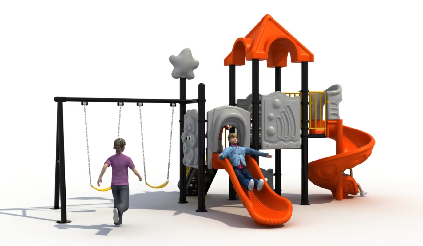 Outdoor Steel Plastic Swing Se - مراجعة Kids Outdoor Swing And Slide وسعره