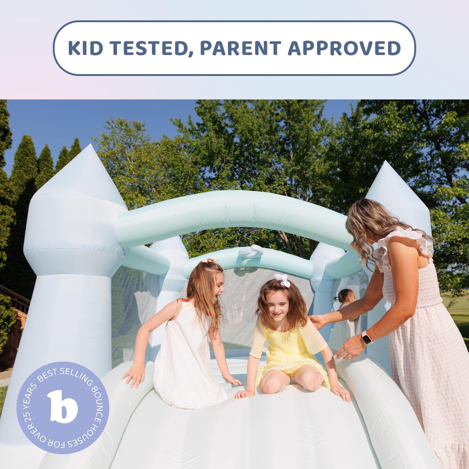 Pastel Bounce House with Slide - مراجعة Kids Outdoor Play وسعره