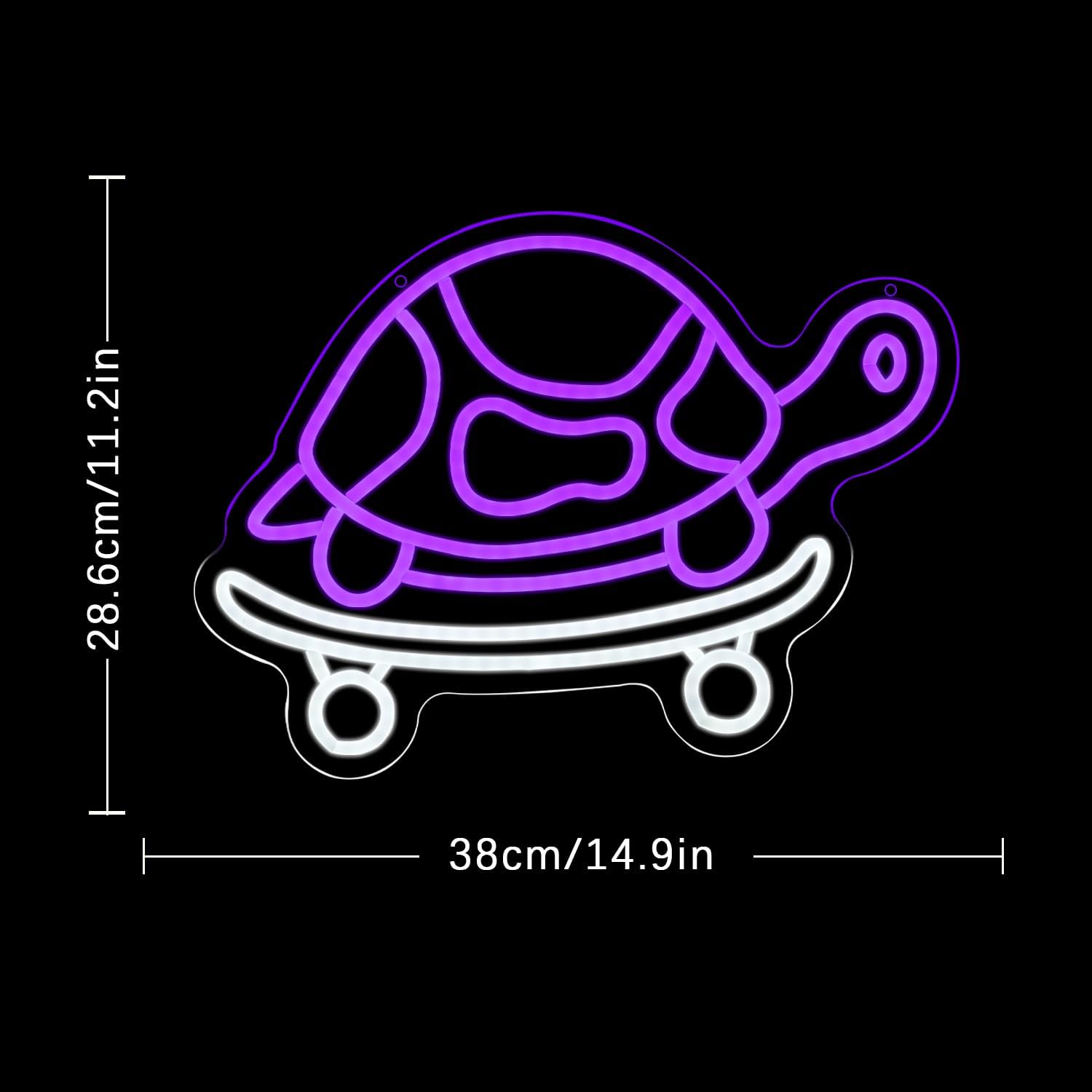 Turtle Neon Sign USB Powered L - مراجعة Kids Outdoor Zoo وسعره