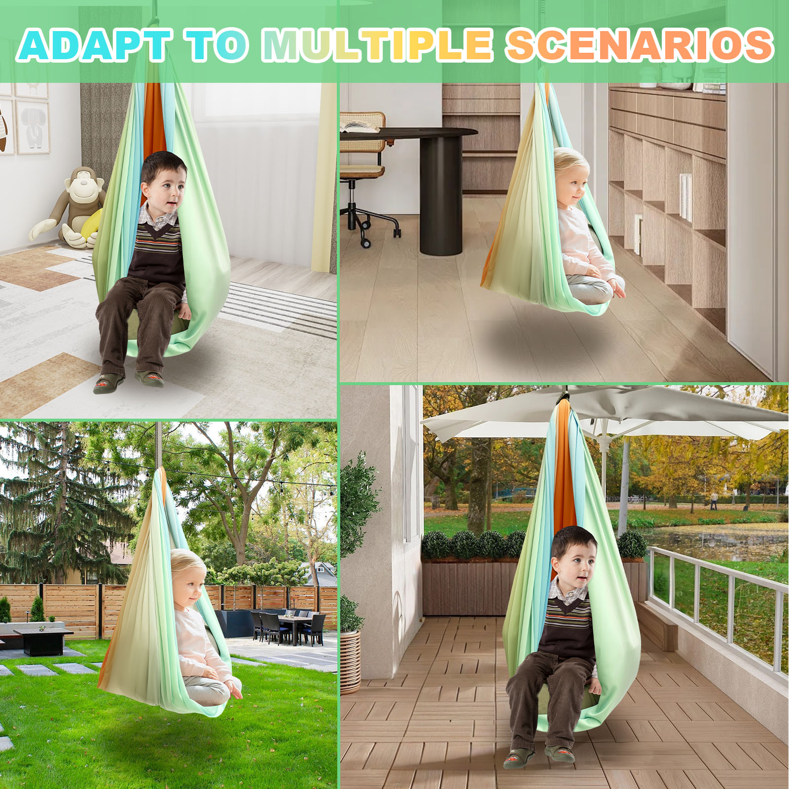 Sensory Swing Calming Compress - مراجعة Kids Outdoor Hammock Swing وسعره