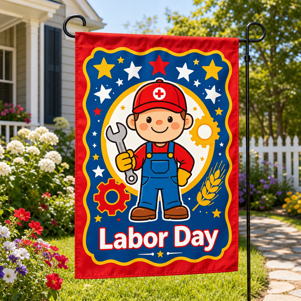 Labor Day Garden Flag Cute Car - مراجعة Kids Outdoor Gear وسعره