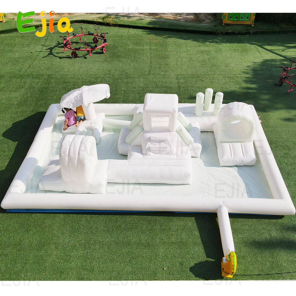 Stock 20×13FT Inflatable Splas - مراجعة Kids Outdoor Obstacle Course Equipment وسعره