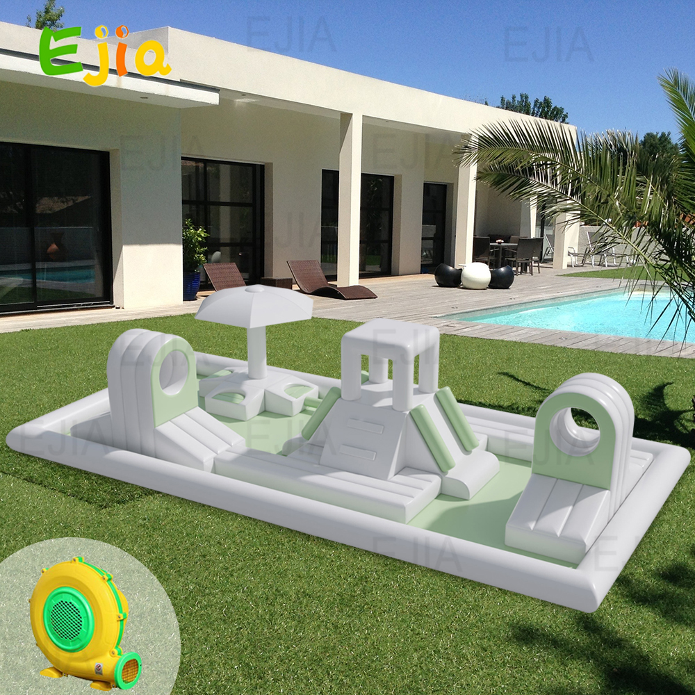Stock 20×13FT Inflatable Splas - مراجعة Kids Outdoor Obstacle Course Equipment وسعره