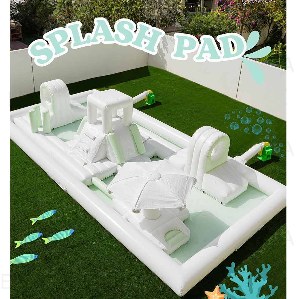 Stock 20×13FT Inflatable Splas - مراجعة Kids Outdoor Obstacle Course Equipment وسعره