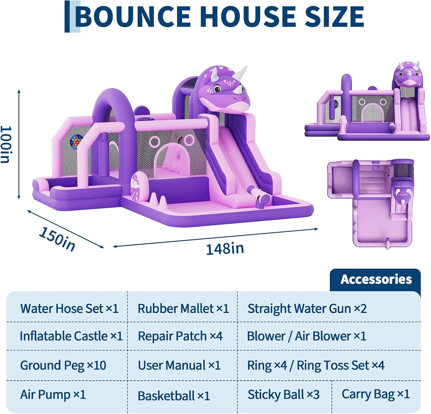Inflatable Dinosaur Jumping Ca - مراجعة Kids Outdoor Play وسعره