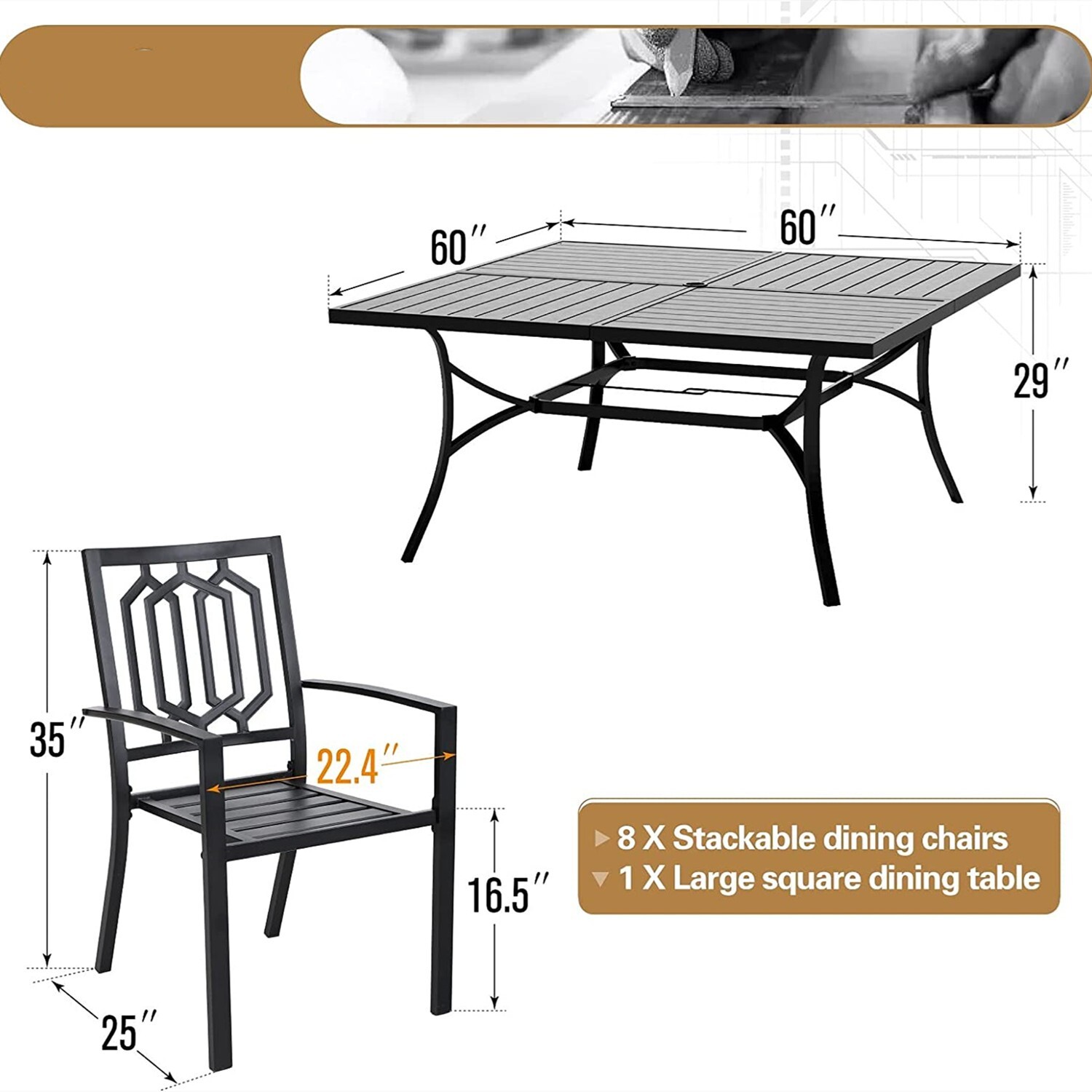 9 Piece Patio Table Set Outdoo - مراجعة Kids Outdoor Dining Table وسعره