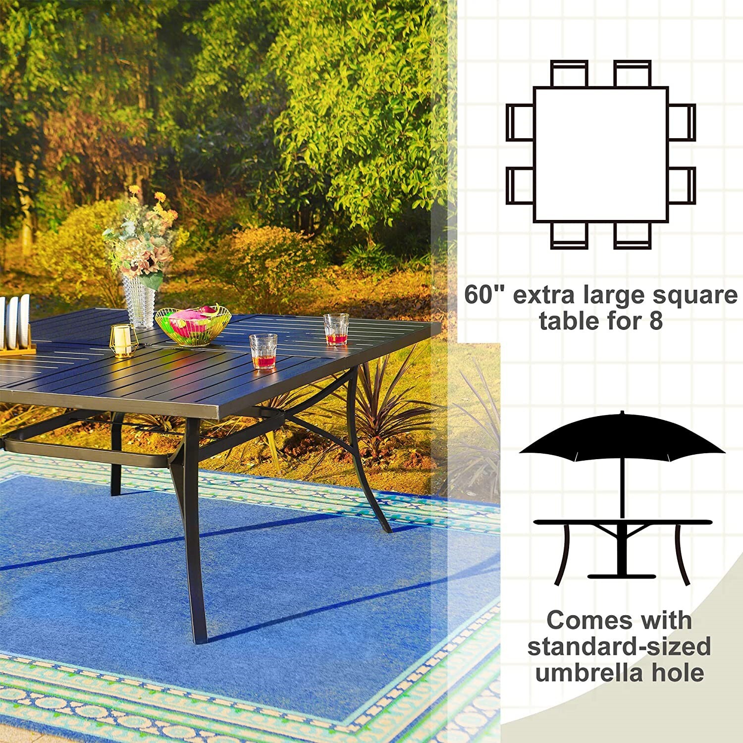 9 Piece Patio Table Set Outdoo - مراجعة Kids Outdoor Dining Table وسعره