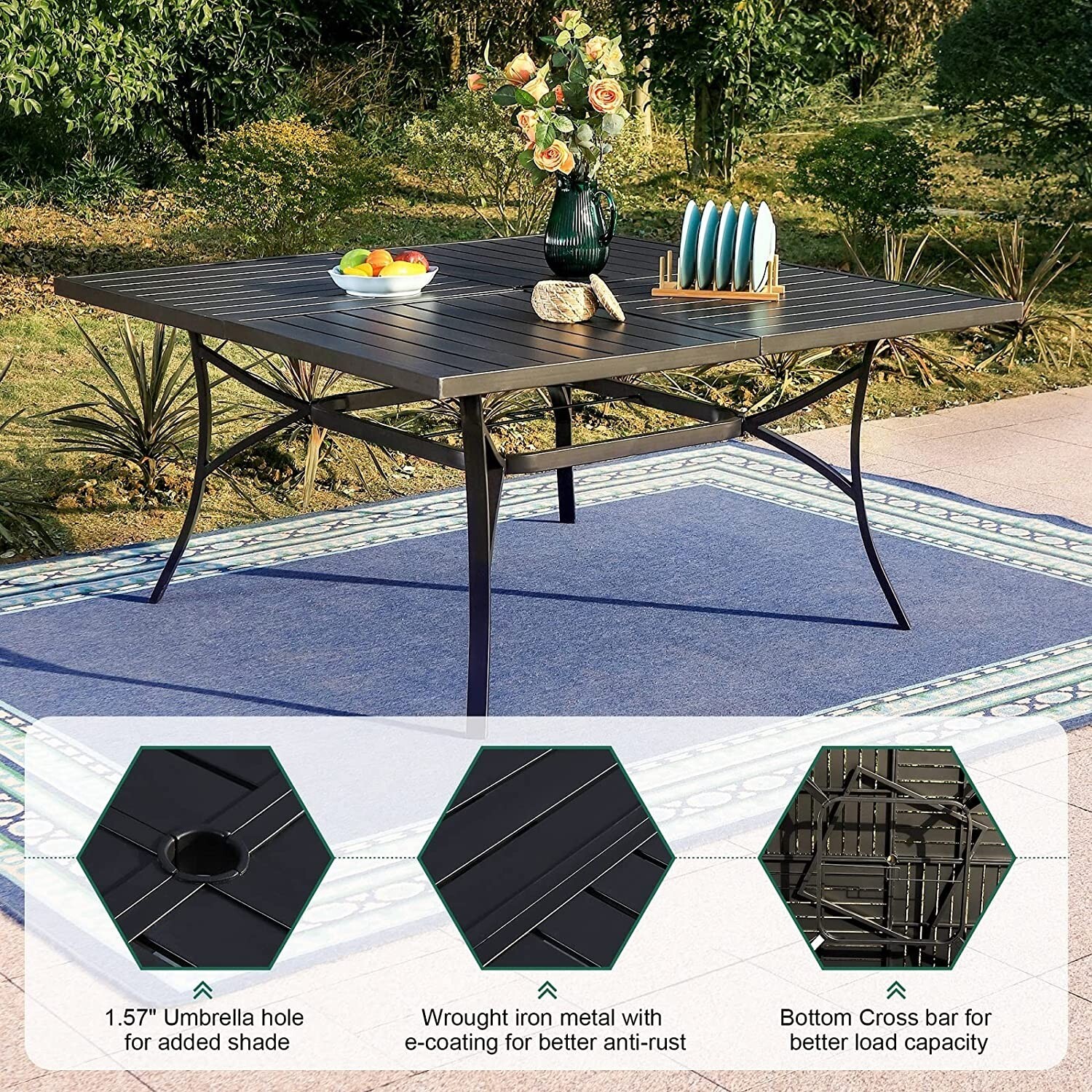 9 Piece Patio Table Set Outdoo - مراجعة Kids Outdoor Dining Table وسعره
