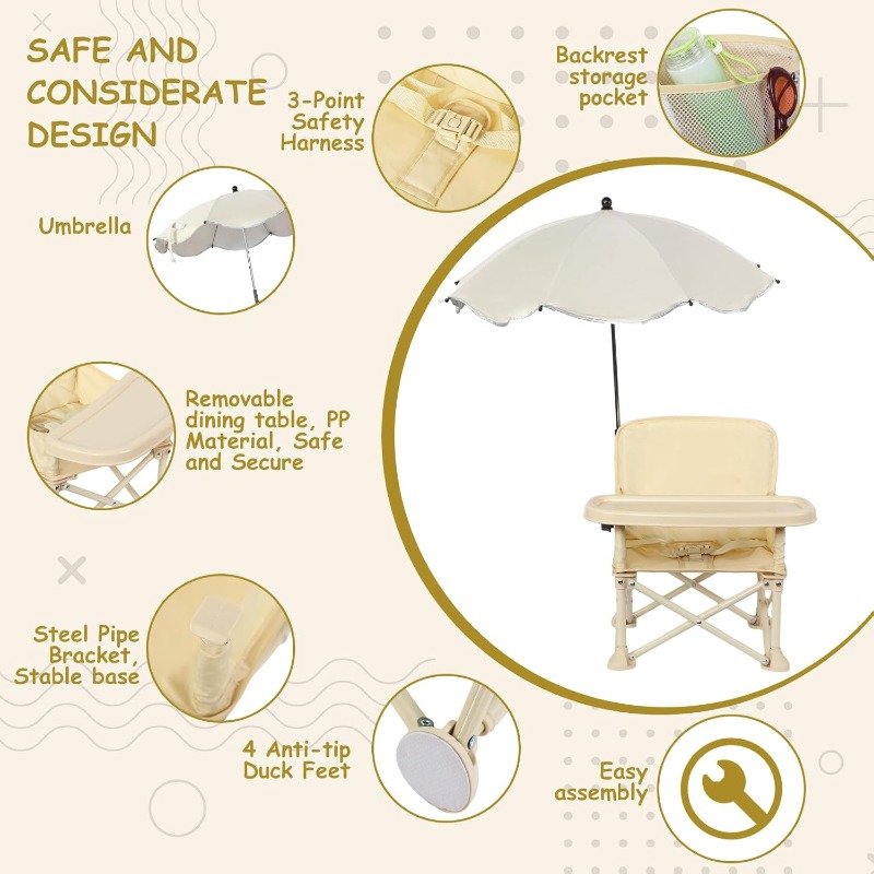 Baby Outdoor Beach Chair with  - مراجعة Kids Outdoor Dining Table وسعره