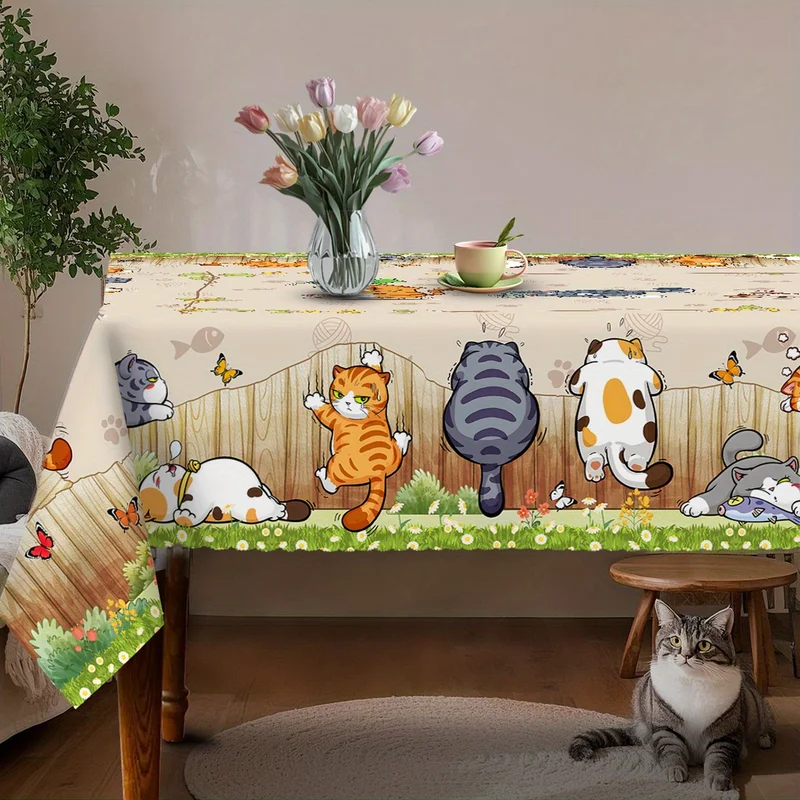 VIKAMA Beige Cartoon Cat Table - مراجعة Kids Outdoor Dining Table وسعره