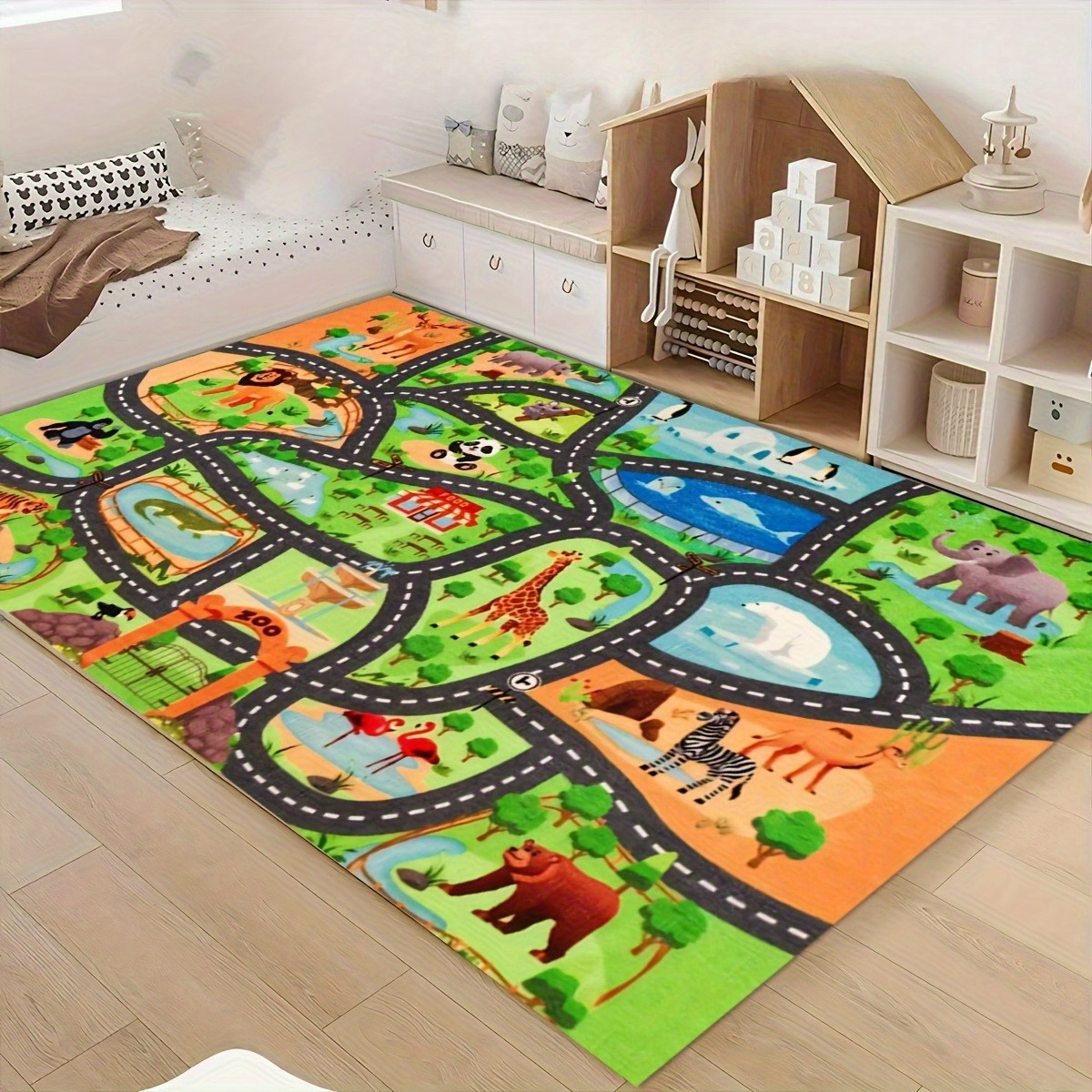 Zoo Animal Road Map Print Non- - مراجعة Kids Outdoor Zoo وسعره