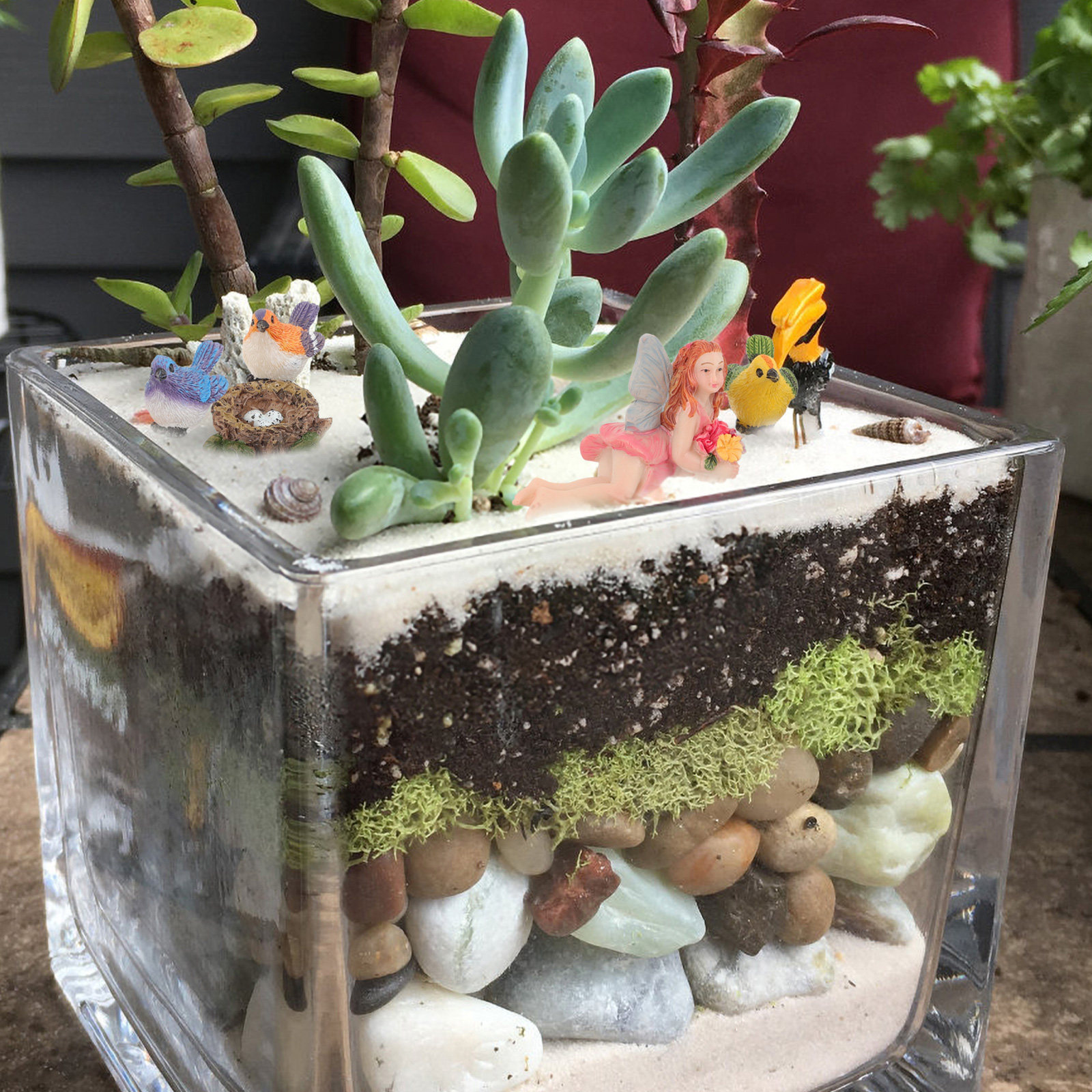 1Set Resin Flower Fairy and Si - مراجعة Kids Outdoor Fairy Garden وسعره