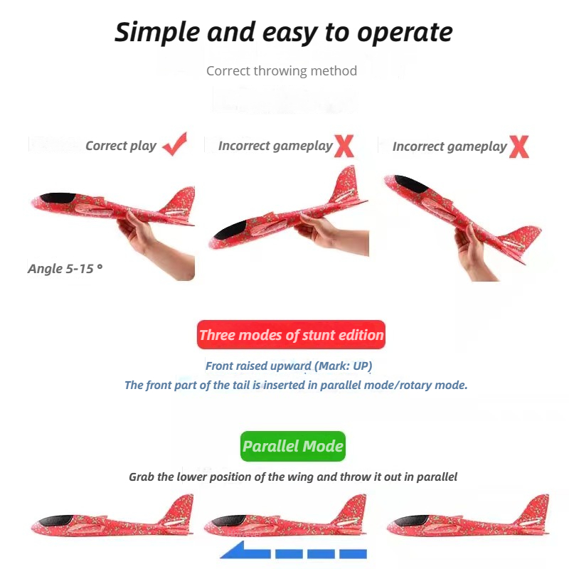 48cm Large Foam Airplane Child - مراجعة Kids Outdoor Play وسعره