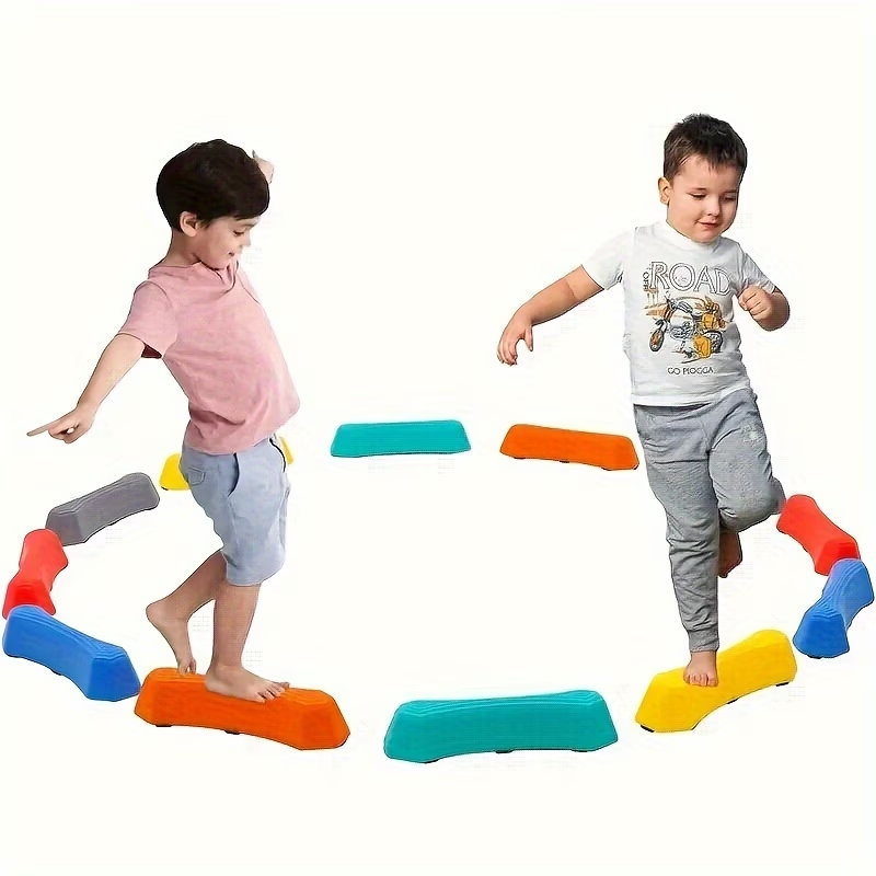 6pcs Stepping Stones Set, Anti - مراجعة Kids Outdoor Obstacle Course Equipment وسعره