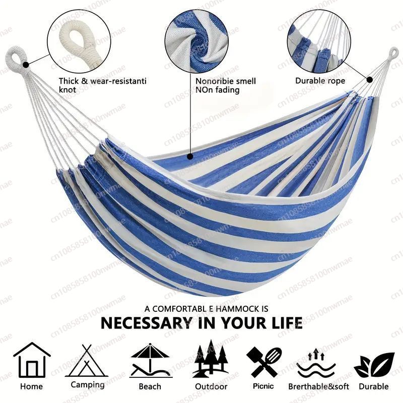 Double canvas stickless single - مراجعة Kids Outdoor Hammock Swing وسعره