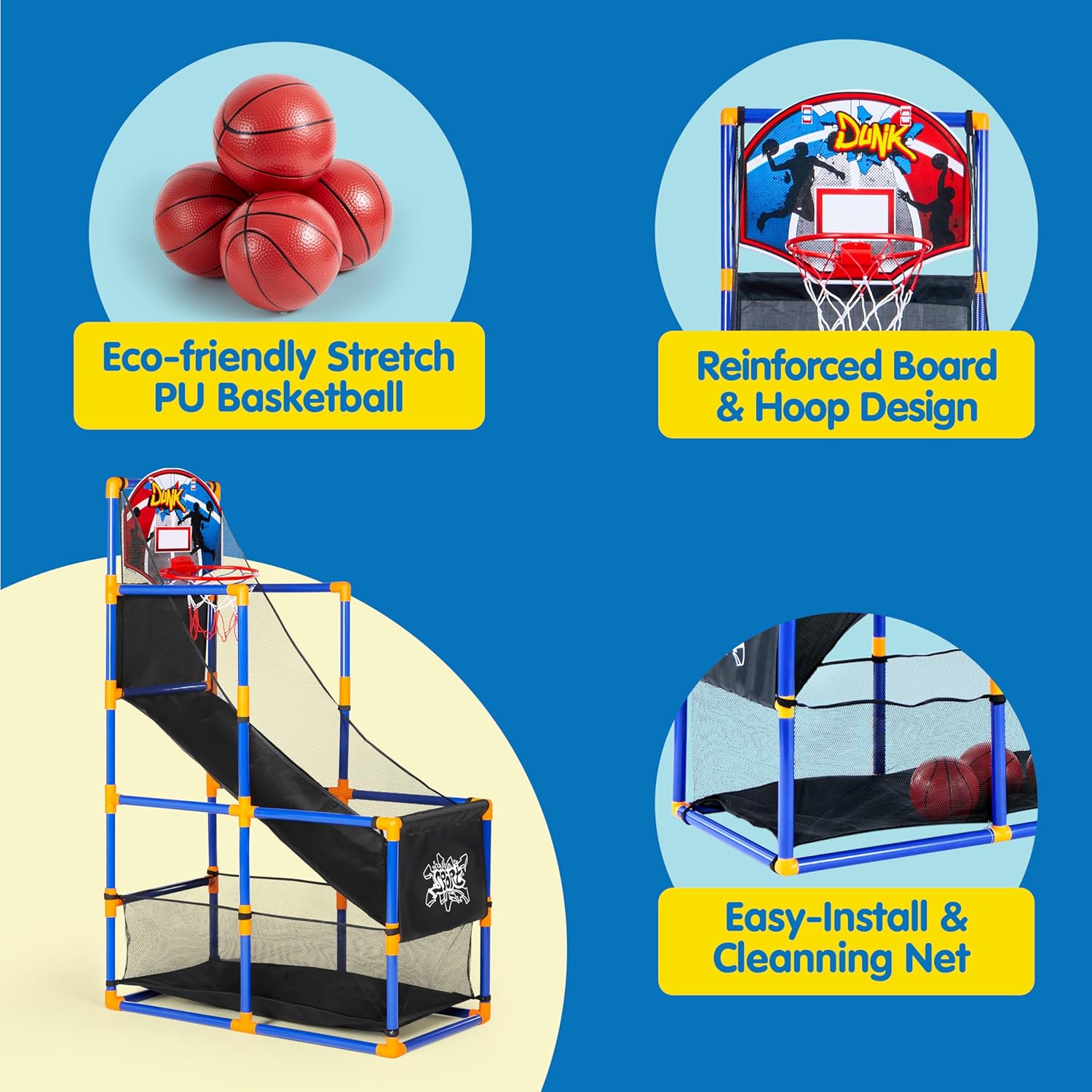 Arcade Basketball Game Set wit - مراجعة Kids Outdoor Set وسعره