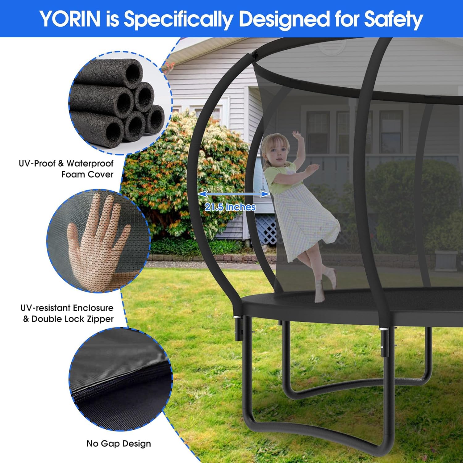 Large Outdoor Trampoline with  - مراجعة Kids Outdoor Set وسعره