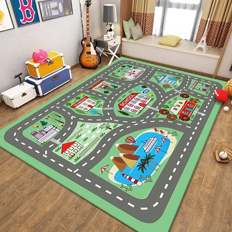 Kids Traffic Play Mat Road Map - مراجعة Kids Outdoor Zoo وسعره