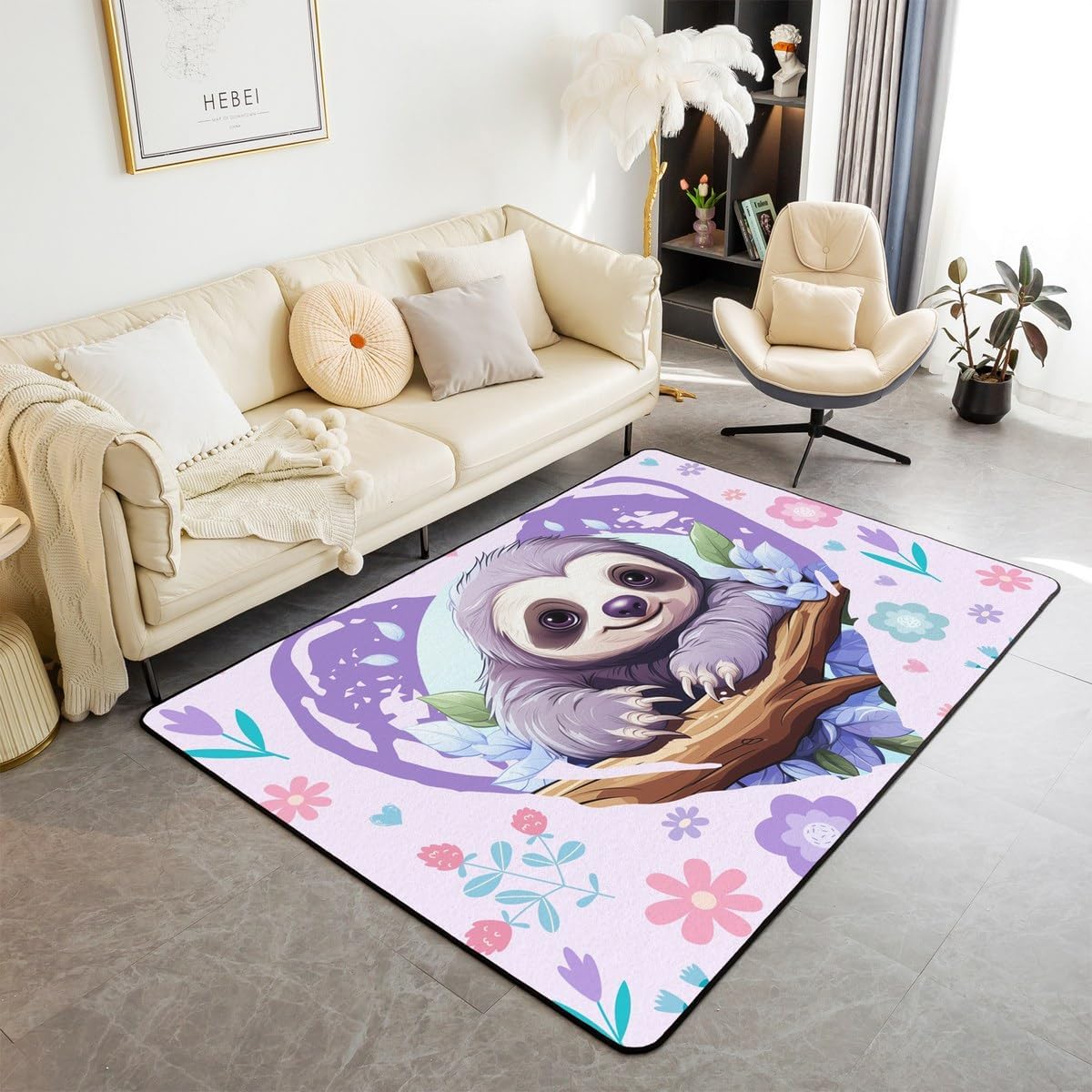 Cute Sloth Area Carpet Kids Ca - مراجعة Kids Outdoor Zoo وسعره