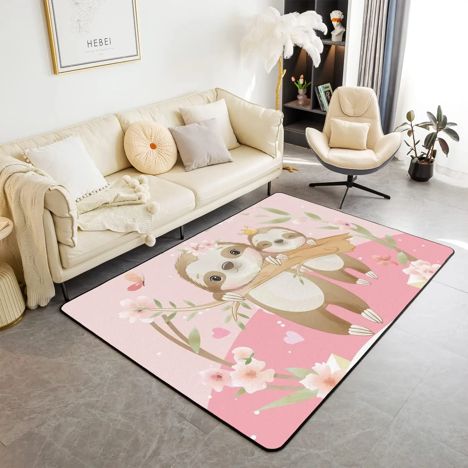 Cute Sloth Area Carpet Kids Ca - مراجعة Kids Outdoor Zoo وسعره