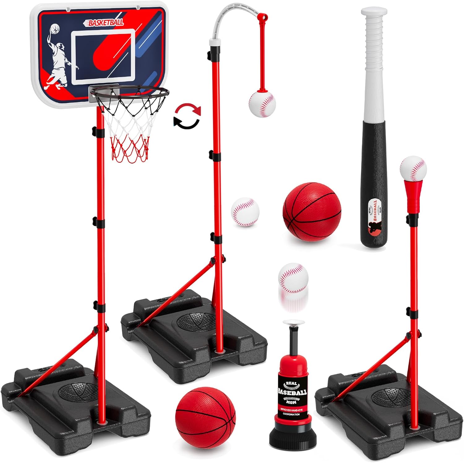 4-in-1 Kids Basketball Hoop &  - مراجعة Kids Outdoor Set وسعره