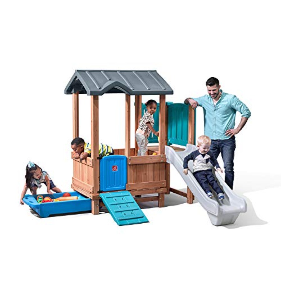 Woodland Adventure Playhouse & - مراجعة Kids Outdoor Swing And Slide وسعره