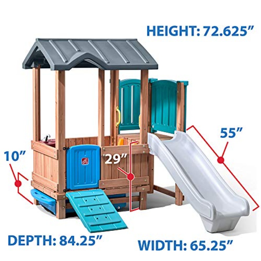 Woodland Adventure Playhouse & - مراجعة Kids Outdoor Swing And Slide وسعره