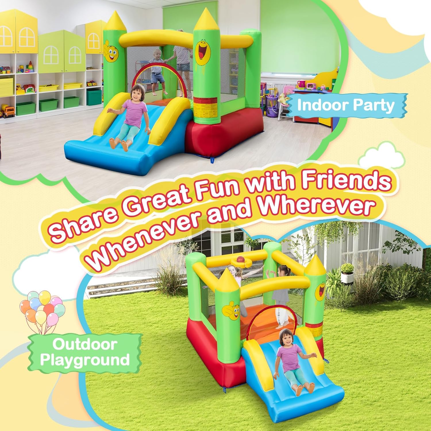 Indoor Outdoor Inflatable Boun - مراجعة Kids Outdoor Gifts وسعره