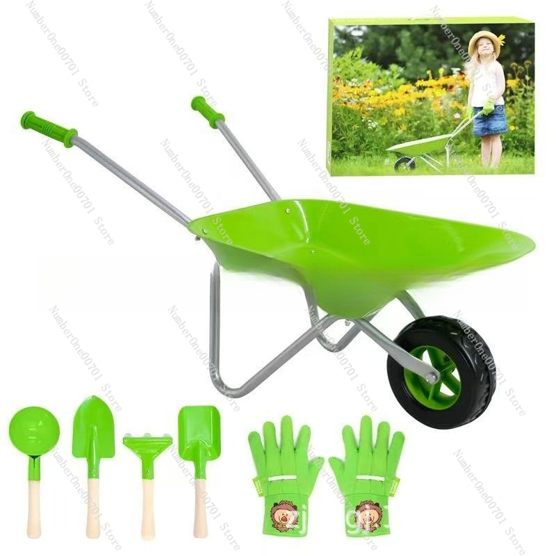 Kids Outdoor Wheelbarrow, Gree - مراجعة Kids Outdoor Set وسعره