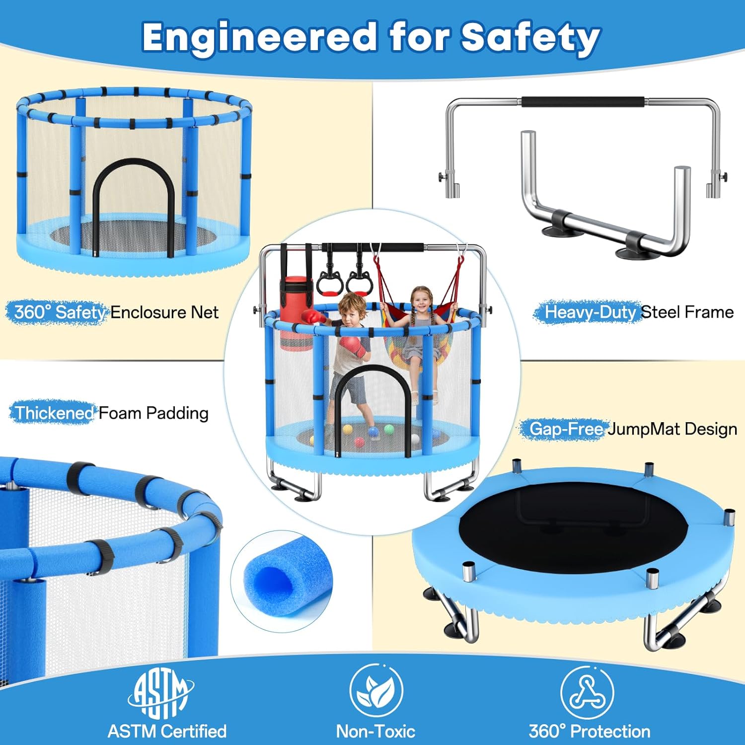 Toddler Trampoline,Trampoline  - مراجعة Kids Outdoor Set وسعره