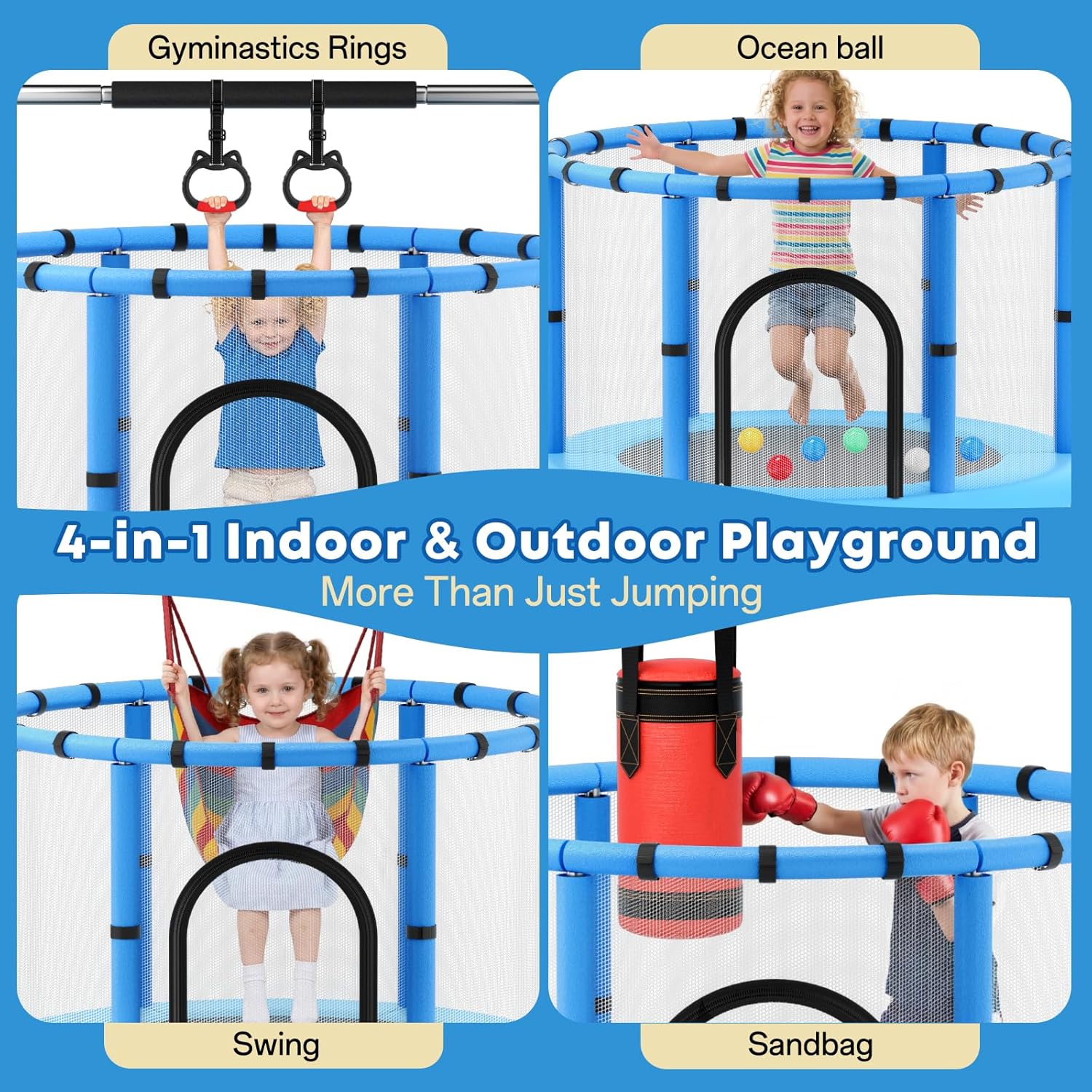 Toddler Trampoline,Trampoline  - مراجعة Kids Outdoor Set وسعره