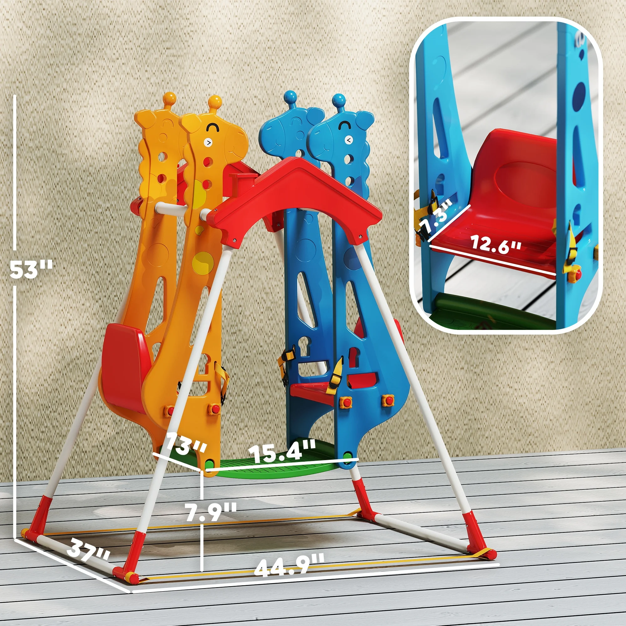 Face-to-Face Kids’ Swing, Stab - مراجعة Kids Outdoor Swing And Slide وسعره