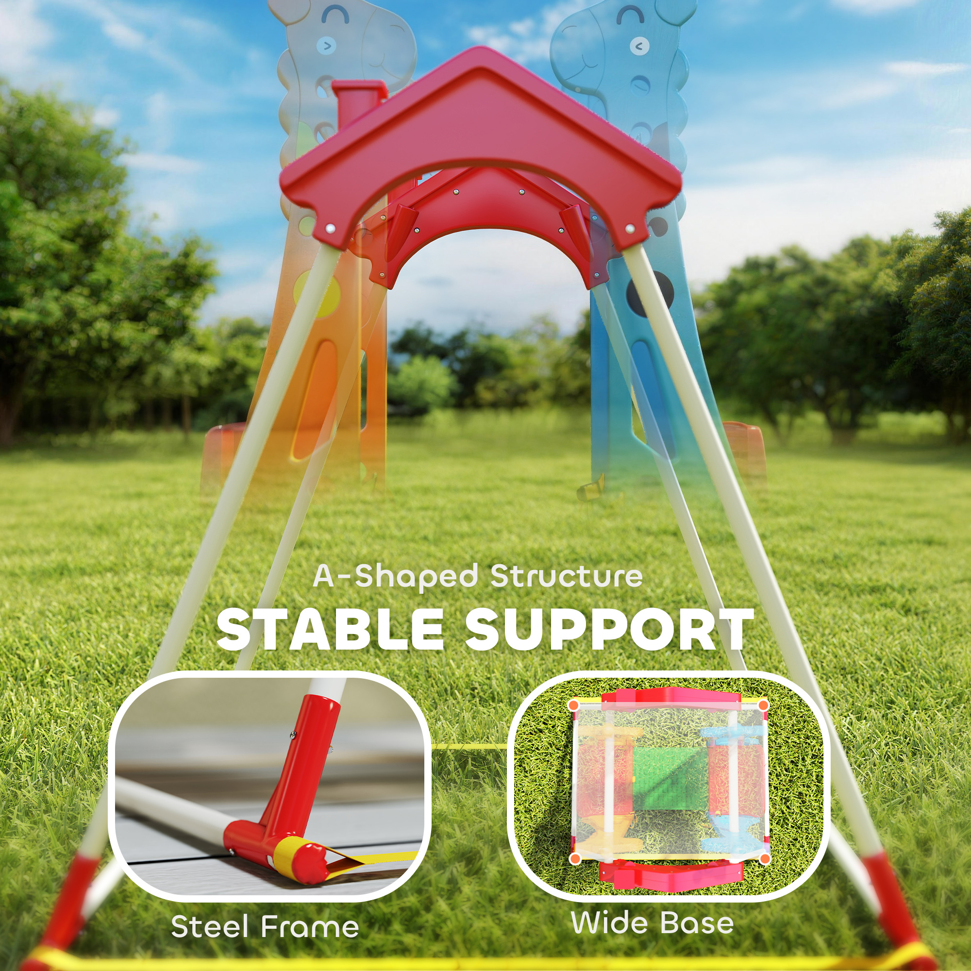 Face-to-Face Kids’ Swing, Stab - مراجعة Kids Outdoor Swing And Slide وسعره