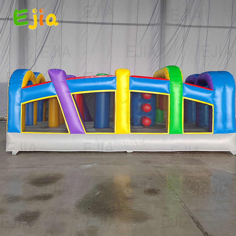 Commercial 19.5ft Inflatable O - مراجعة Kids Outdoor Obstacle Course Equipment وسعره