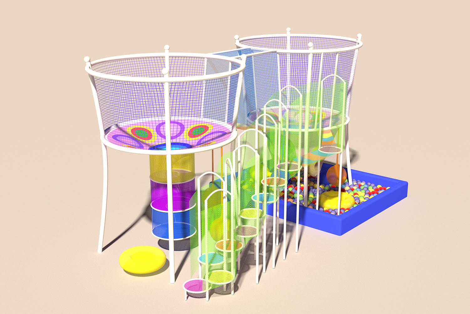 Rainbow Net Playground for Adv - مراجعة Kids Outdoor Adventure Park وسعره