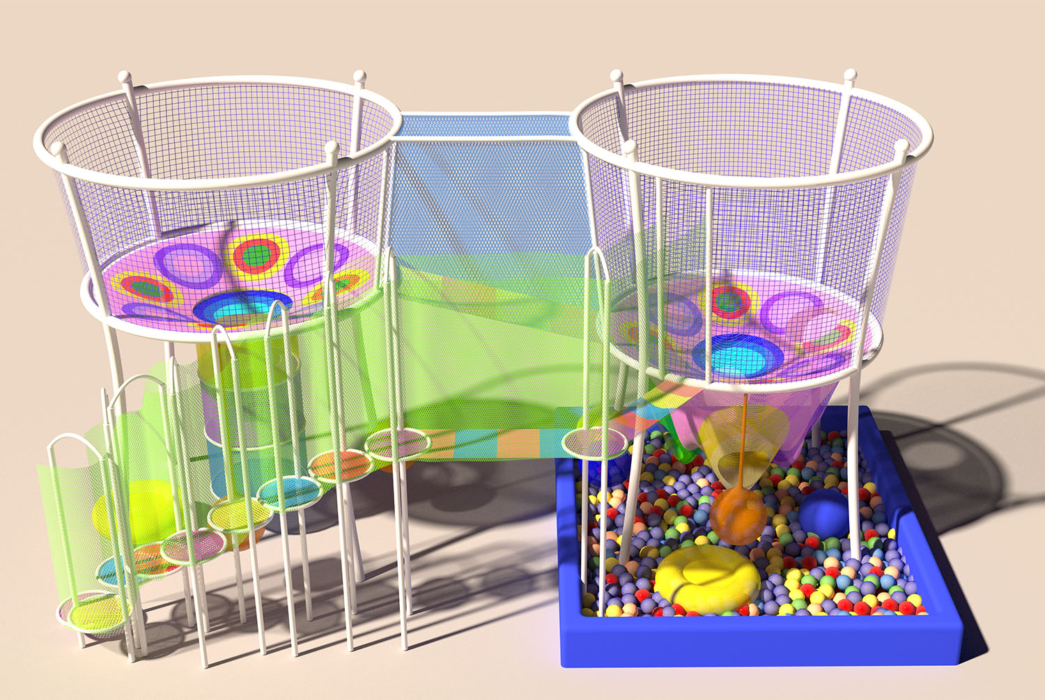 Rainbow Net Playground for Adv - مراجعة Kids Outdoor Adventure Park وسعره