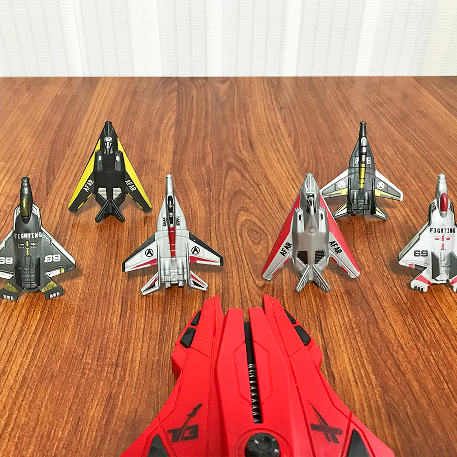 6pcs Fighter Plane Red Launche - مراجعة Kids Outdoor Play وسعره