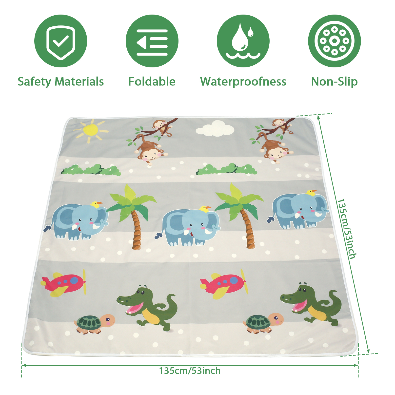 Baby Splat Mat for Under High  - مراجعة Kids Outdoor Bean Bag Chair وسعره