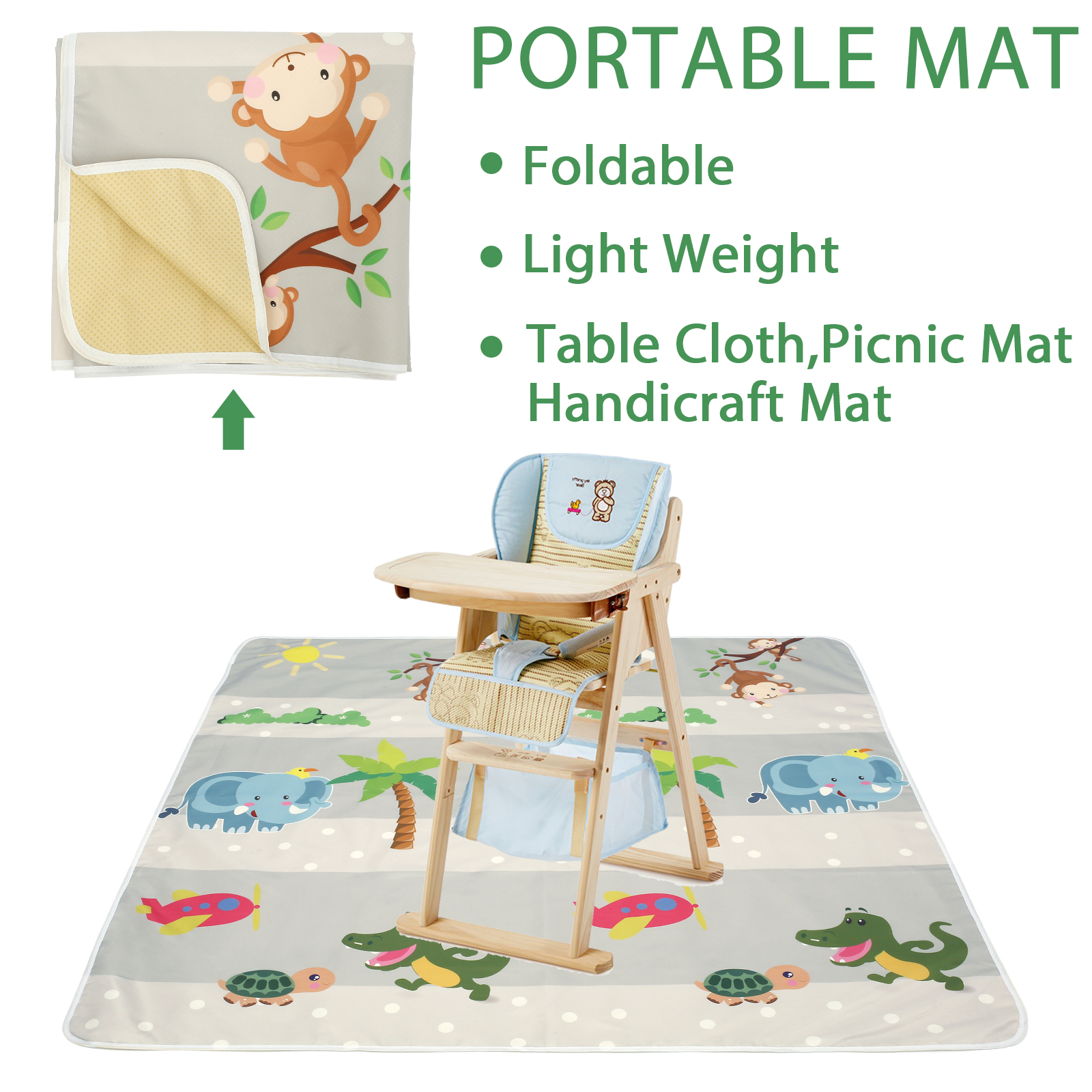 Baby Splat Mat for Under High  - مراجعة Kids Outdoor Bean Bag Chair وسعره
